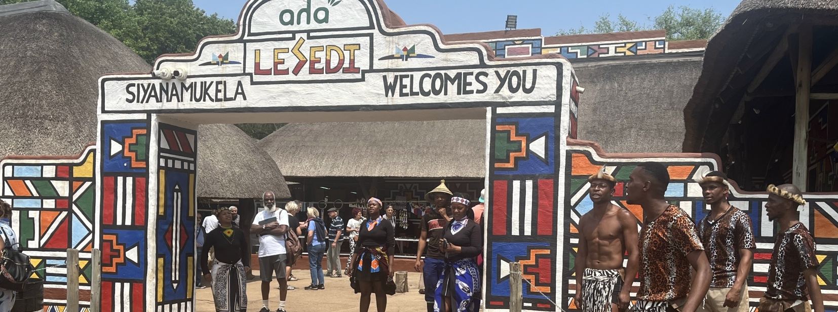 Lesedi Cultural Village welcome entrance South Africa