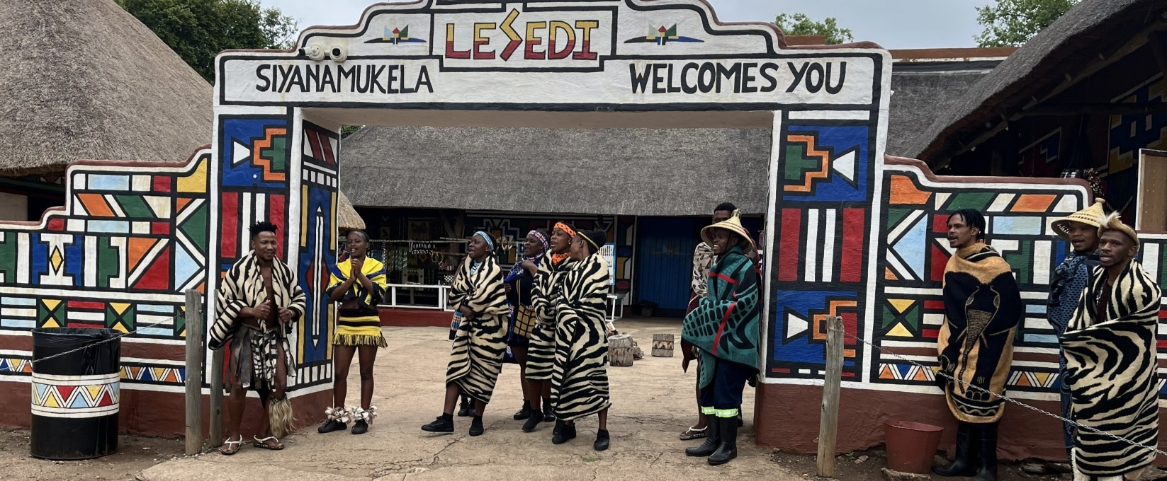 Lesedi Cultural Village welcome South Africa Panorama naturist tour