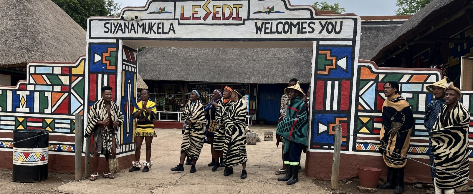 Lesedi Cultural Village welcome entrance South Africa